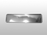 Kennzeichenunterlage, 520 mm, Alu poliert